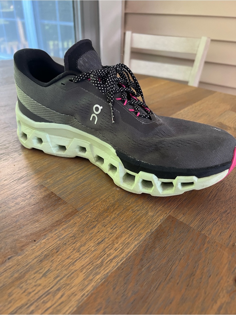 Men’s On Running Cloudmonster — Black Upper with Light Green Midsole size 10.5 - Picture 5 of 8